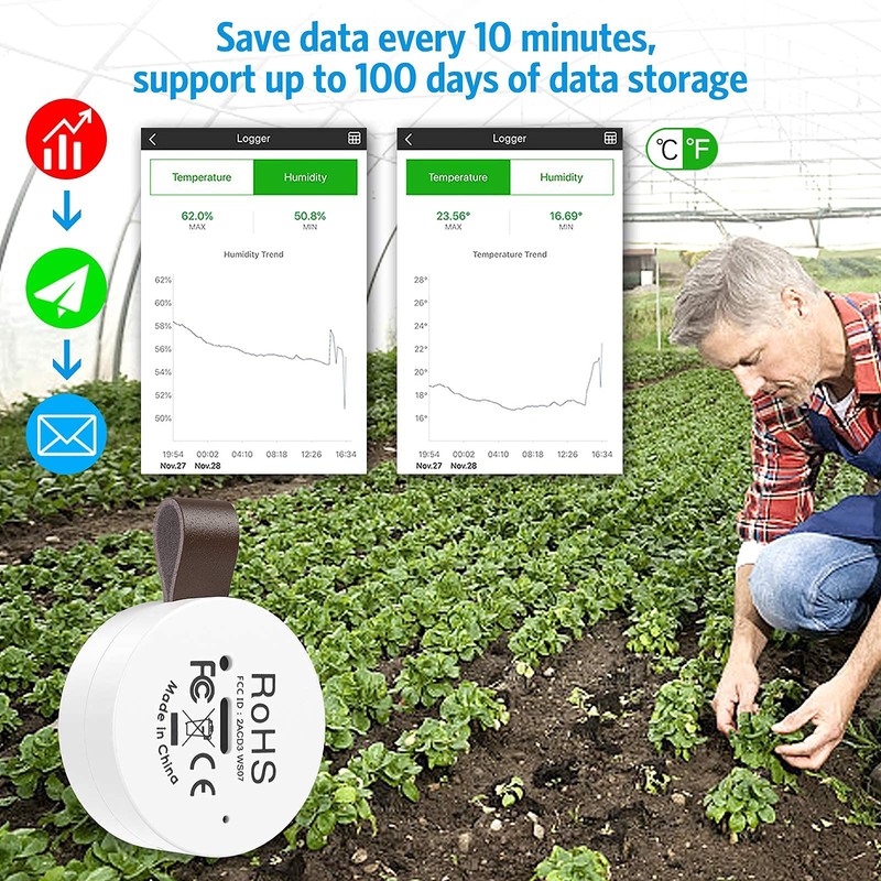 Ankilo Wireless Thermometer Hygrometer, Precise and Sensitive Indoor Temperature Humidity