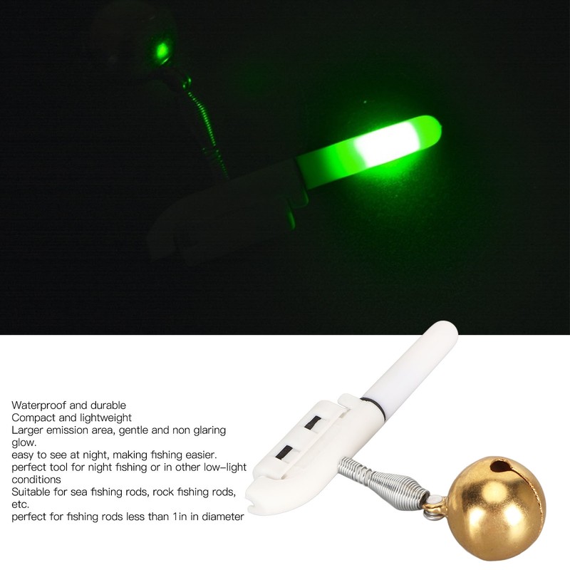 4PCS Fishing Glow Sticks with 4pcs Bells High Visibility Color