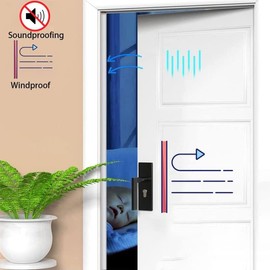 Weather Stripping Door Seal Strip, Self-Adhesive Door Weather Stripping Strip, Soundproof D Shape Waterproof Weatherstripping for Door Frame Windows Insulation (49ft,Brown)