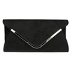Girly Handbags Womens Envelope Clutch Bag - Black