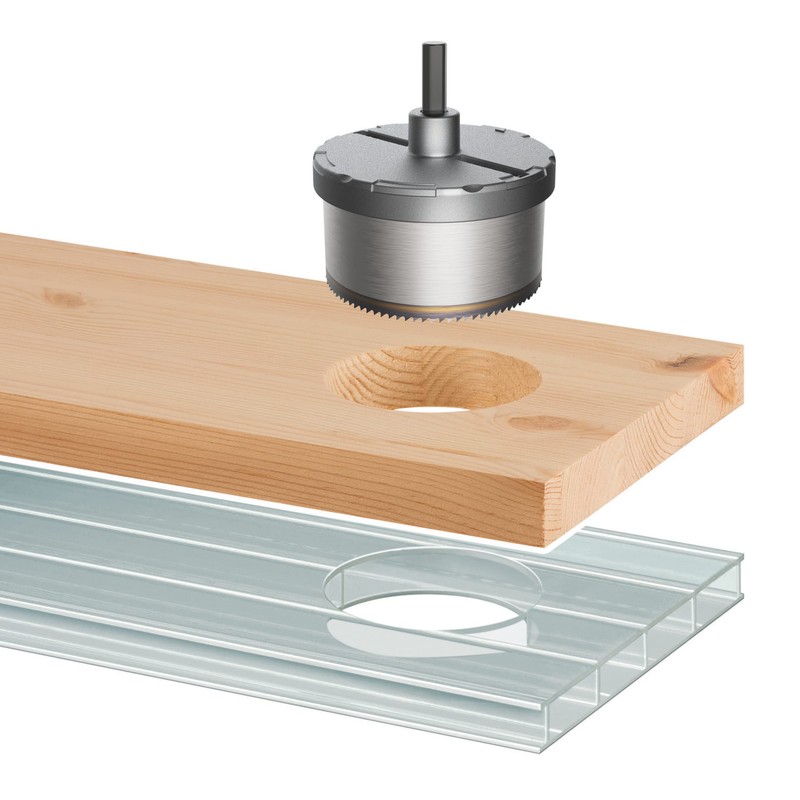 Wolfcraft 2220000 Pro-hole saw accessory, 5 Piece Diameter: 28,35,50,68,75 mm