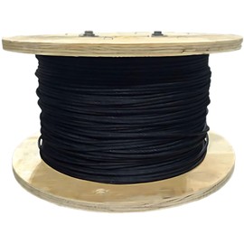 Black Powder Coated Galvanized Wire Rope 1/8" 7x19-250 ft Reel for DIY Cable Decking Railing System, Marine Grade