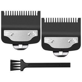 Replacement for 1/2 Wahl Clipper Guards Set, 1/16"1.5mm Metal Hair Clipper Guards Set for Professional Stylists and Barbers, 2 pack 1/2 Wahl Clipper Guards and Brush