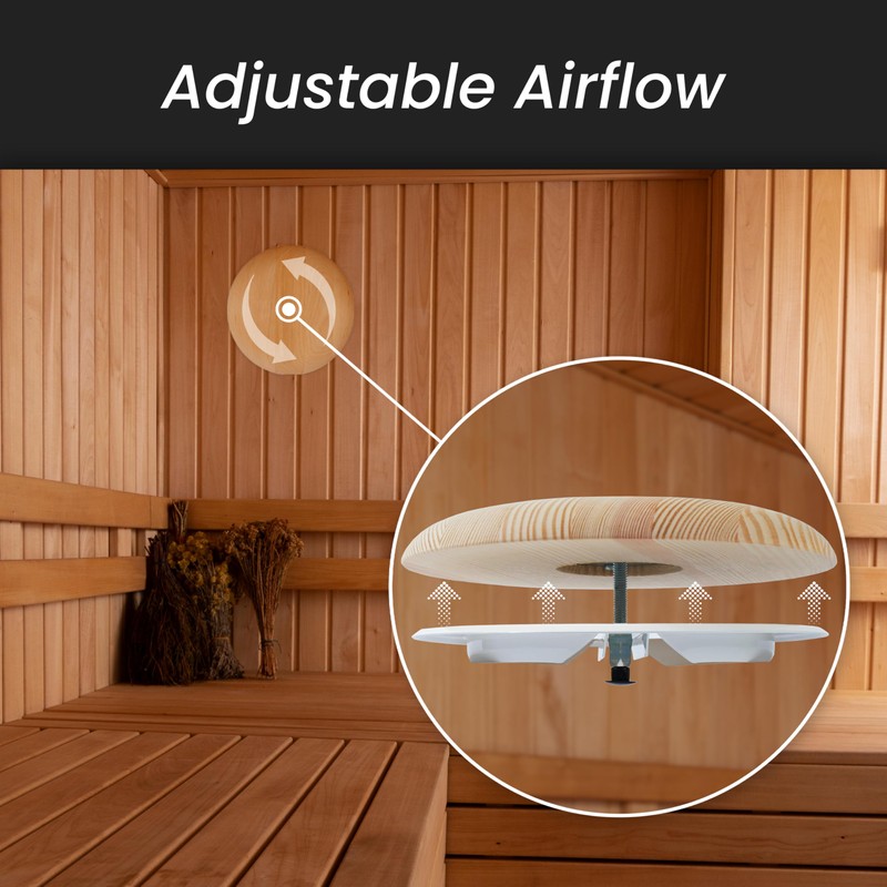 Repa Market ø4" Inch Wooden Air Diffuser - Adjustable Pine