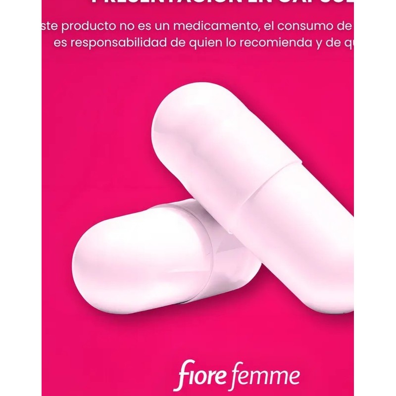 Suplemento Alimenticio Fiore Femme Ácido Hialurónico Cápsulas Sin Sabor 100
