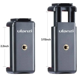 Ulanzi Phone Tripod Mount with Cold Shoe Mount Microphone Holder Clipper For VlogTripod