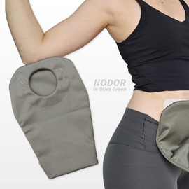 NODOR Ostomy Pouch Covers - Odor Reducing, Moisture Wicking, Cool Fabric - Fits All Ostomy Sizes, Discreet Protection for Colostomy, Ileostomy, Urostomy Bags - 2-Pack (Tan, 2.75R - 70mm)