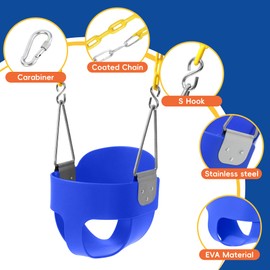 Take Me Away Toddler Swing - High Back Bucket Seat, Plastic-Coated Chains, Compatible with Swing Set Accessories