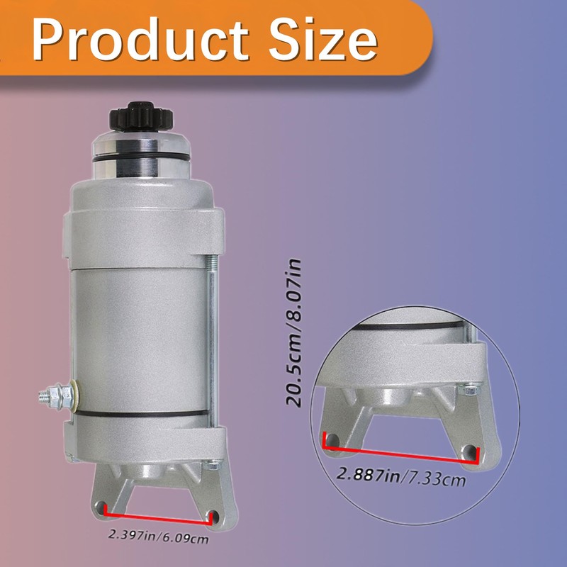 GENRICS Starter Motor Replacement for Yamaha V-Star 1100 XVS1100 1999-2009