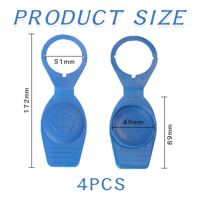 4 Pieces Wiper Fluid Tank Cap, Wiper Accessories, Wiper Fluid