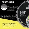 DARTOTEK TCT Carbide Saw Blade 60T Tipped Teeth Circular Multi-Purpose