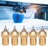 5Pcs 3D Printer Nozzle Set Brass with Stainless Steel Tips