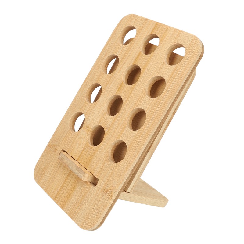 Essential Oil Rack Bamboo 12 Holes Essential Oil Bottle Display