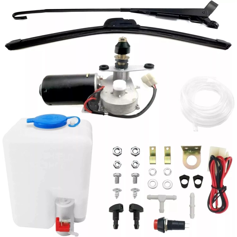 LIANGREN 12V Electric Windshield Wiper Motor Kit+Wiring For Polaris Ranger