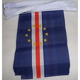 AZ FLAG Cape Verde 12 meters BUNTING Flag 20 flags 18'' x 12'' - Cape Verdean STRING flags 30 x 45 cm