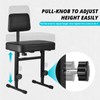 TENTOTEN Piano Bench Adjustable Height, Piano Chair with Padded Backrest