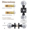 CLCTK Crystal Glass Door Knobs Interior, Black Door Knob for