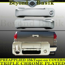 Torox For 2007-2013 Toyota Tundra 2DR Chrome Door Handle COVERS+Tailgat