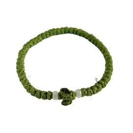 IconsGr Handmade Christian Orthodox Greek Chotki Komboskoini Prayer Rope Thin Green