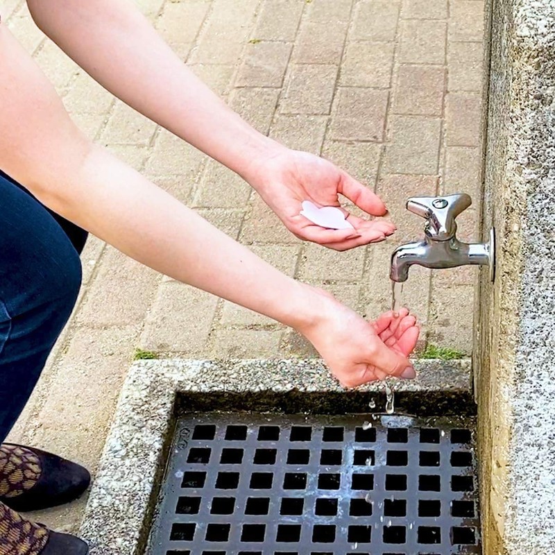 Kyushu Flower Service Paper Soap, Lavender (30 Pieces), Paper Soap,