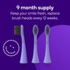 BURST Genuine Replacement Heads for Original Sonic Electric Toothbrush (Lavender/3
