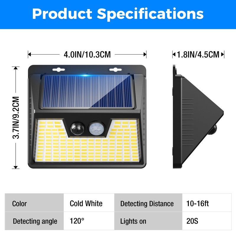 Peasur Solar Lights Outdoor Waterproof [12 Packs/140 LEDs], 3 Lighting