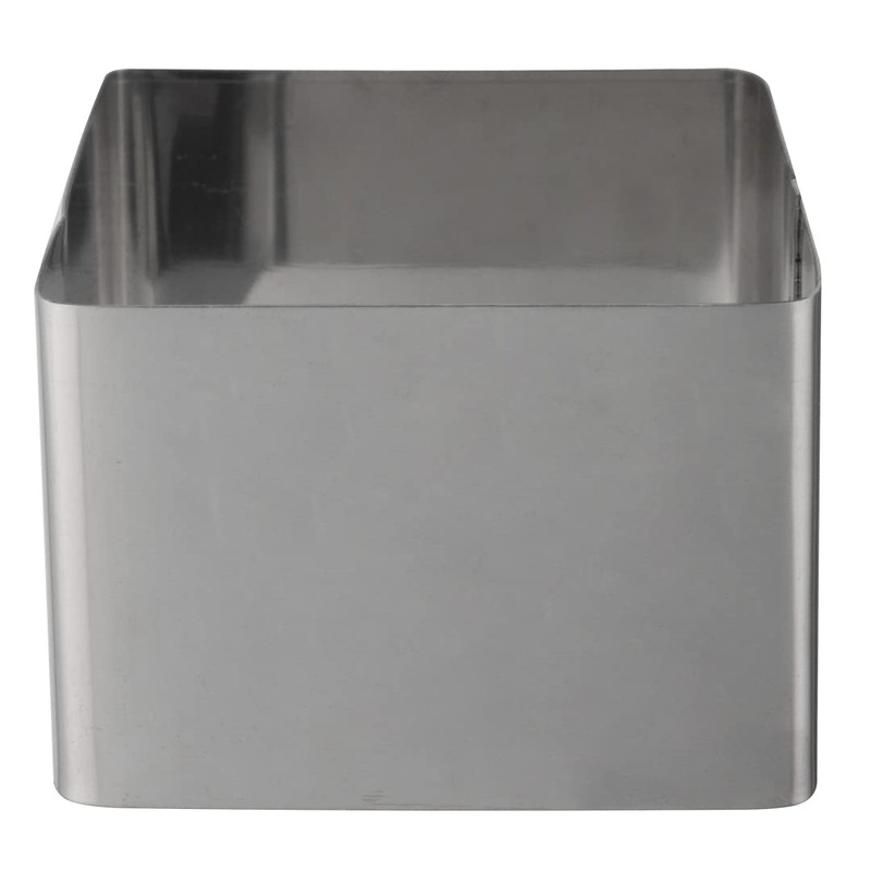 Restaurantware Pastry Tek Rectangle Stainless Steel Pastry Ring Mold -