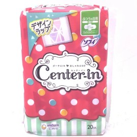 Unicharm Sofy Center -In Pads Size:21cm/20count轻柔瞬吸日用护翼卫生巾