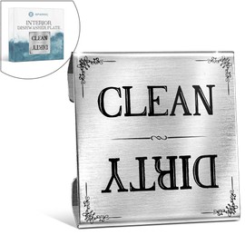 New Premium Dishwasher Magnet, Clean Dirty Sign Indicator for Dishwasher Non-Scratch Easy to Read and Strong Slide for Changing Signs, Sleek Design, Heavy Duty Magnet with Optional Stickers