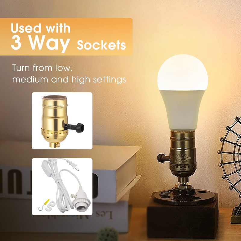 Briignite LED Light Bulbs, 3 Way Light Bulbs 50 100