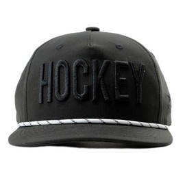 ChalkTalkSPORTS Hockey Rope Hat | Blackout | Size Small