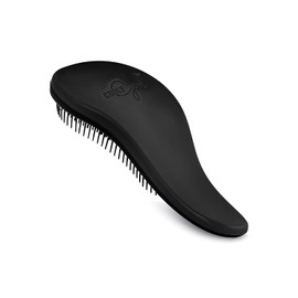 Curly Girl Breeze - Cepillo para desenredar el pelo, para adultos, niños, natural, rizado, liso, mojado o seco (Negro)