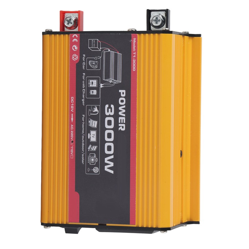 Car Inverter 3000W Dual USB Auto Power Converter Modified Sine