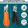 Multifunctional 3-piece set of eagle-beak angled nail clippers, household large-opening