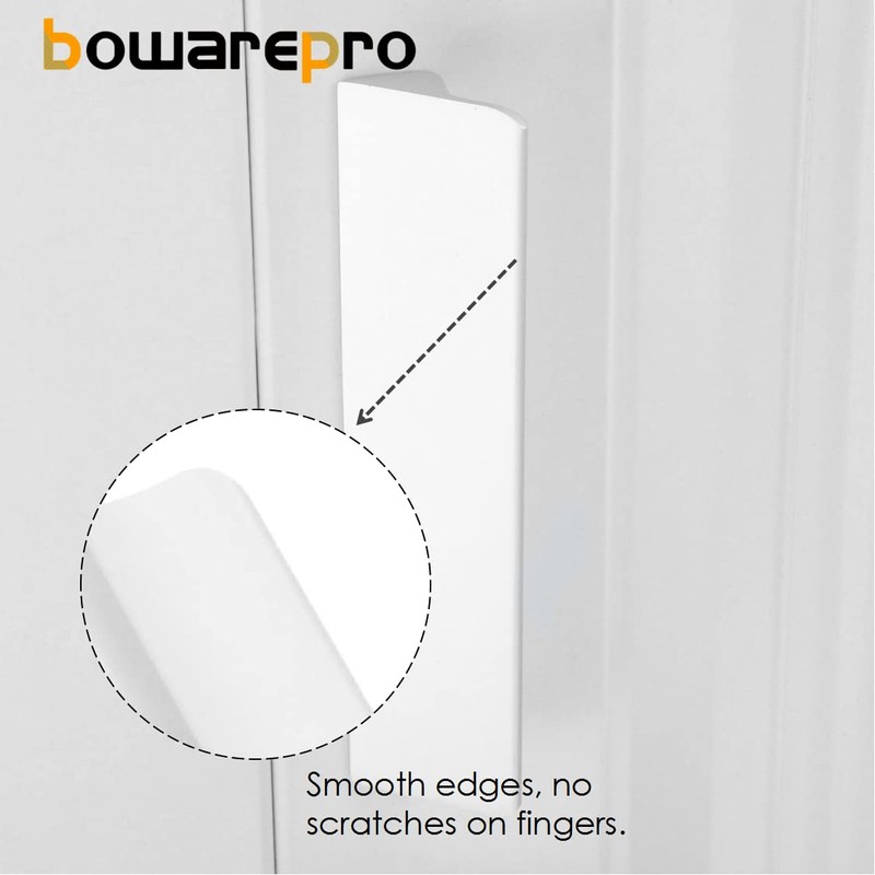 bowarepro 3X White Kitchen Cupboard Handles Brushed Nickel Cupboard Pulls