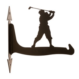 Dragon Laser Ltd., Golf Player Hanging Basket Bracket, Golf, Golfer, WITH ANTI-RUST COATING**
