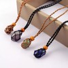 AIMALL Empty Stone Holder Necklace Crystal Quartz Gemstone Cage Rope