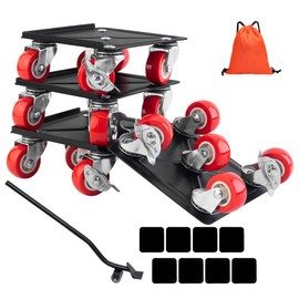 Furniture Dolly,Furniture Movers,Carbon Steel Panel Heavy Duty Dolly,Furniture Lifter with 5 360° Rotatable Rubber Universal Wheels,Maximum Load 3500LBS