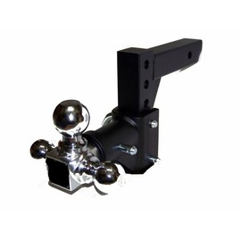 H D Tri-ball Swivel Adjustable Trailer Tow Drop Hitch Ball Mount 2" Receiver