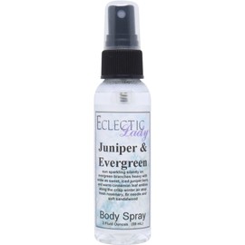 Juniper and Evergreen Body Spray, 2 ounces, Body Mist for Women with Clean, Light & Gentle Fragrance, Long Lasting Perfume with Comforting Scent for Men & Women, Cologne with Soft, Subtle Aroma For