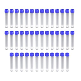 HUAZIZ Pack of 40 10 ml Freezing Tubes, Blue, 10 ml Blue with Lid, Plastic Cryo Tube, Test Tube Test Tube, Test Tube for Laboratory