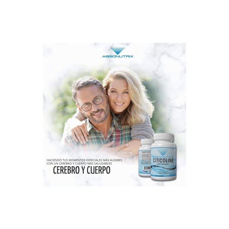 Citicolina CDP Colina 500 mg, 120 Cápsulas Vegetarianas