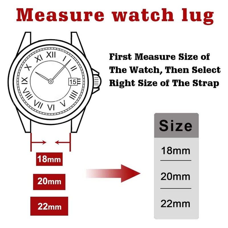 2pcs Replacement Watch Strap 23mm 20mm Width Unisex Replacement Watch