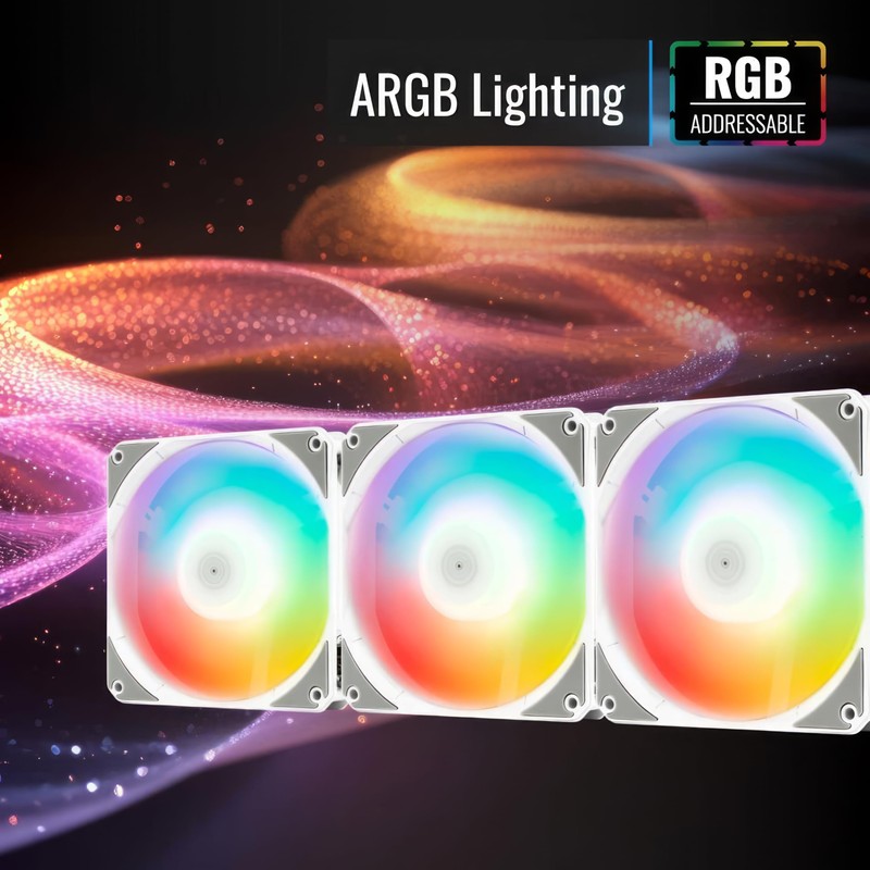 AeroCool Link 3-Pack Fan for PC Case, Triple Pack 120mm