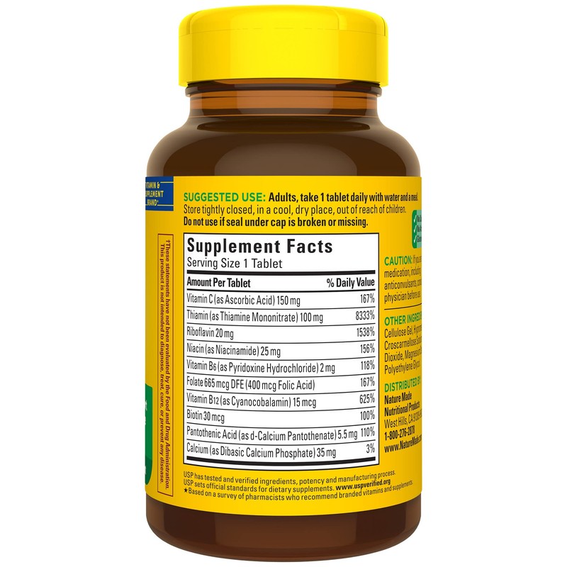 Nature Made Super B Complex with Vitamin C & Folic