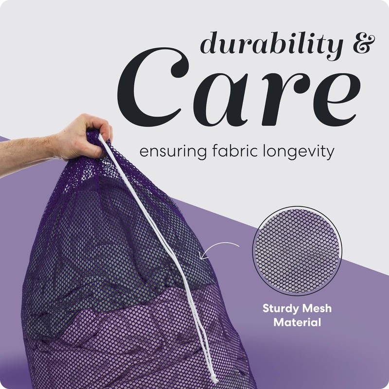 Handy Laundry Mesh Laundry Bag - Secure Drawstring Closure, Machine