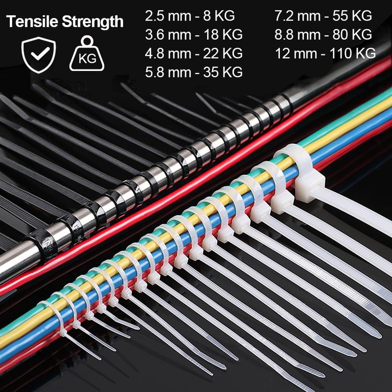 MgcTolBox Small Cable Ties 4", Small Zip Ties, Multi-Purpose Wire