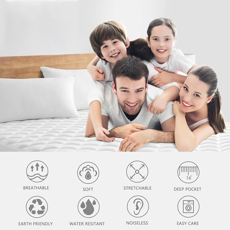 Qatan Full Size Mattress Protector – Waterproof Mattress Pad for
