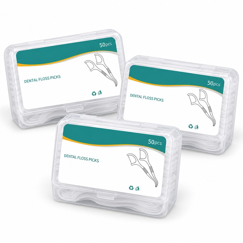 Ultra-Fine Dental Floss Picks with Pointed Toothpick, 150/300/600/1000 Count Options
