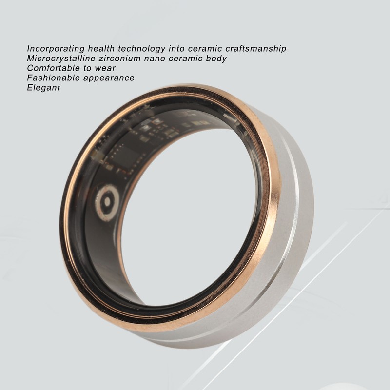 Smart Ring Fitness Tracker Ceramic Stainless Steel Sleep Monitoring Camera